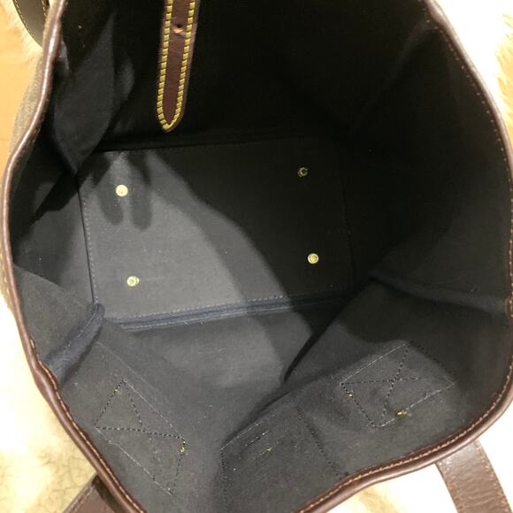 DOONEY & BOURKE Vintage N/S Expresso Plaid Canvas Logo Shopper Tote SP144 - Picture 11 of 16